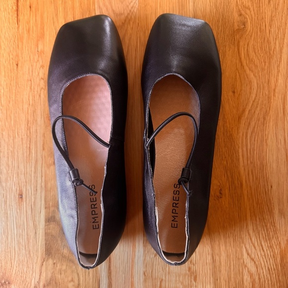 Empress Square Toe Flat Black Ballet Shoe Size EU 42 US 11 - Picture 5 of 15